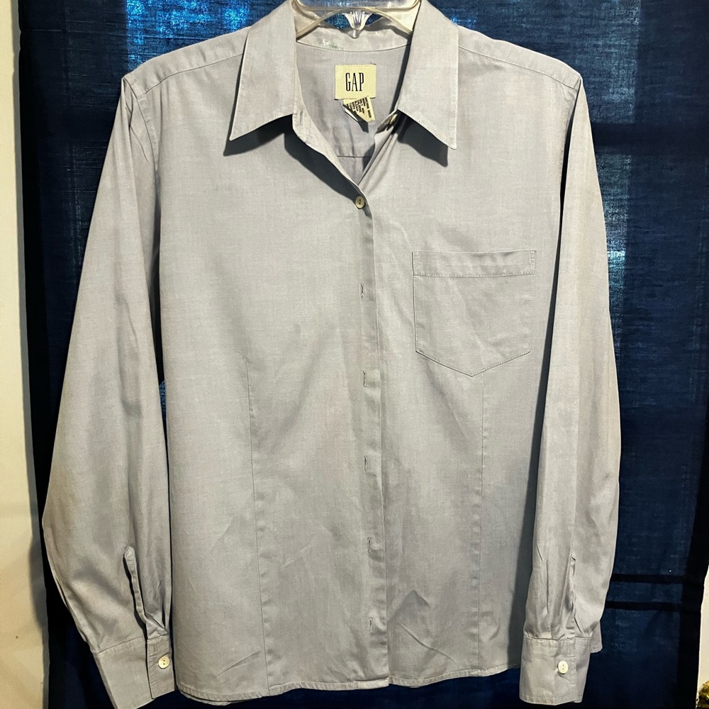 GAP Ladies  Light Blue Casual Button Down Shirt